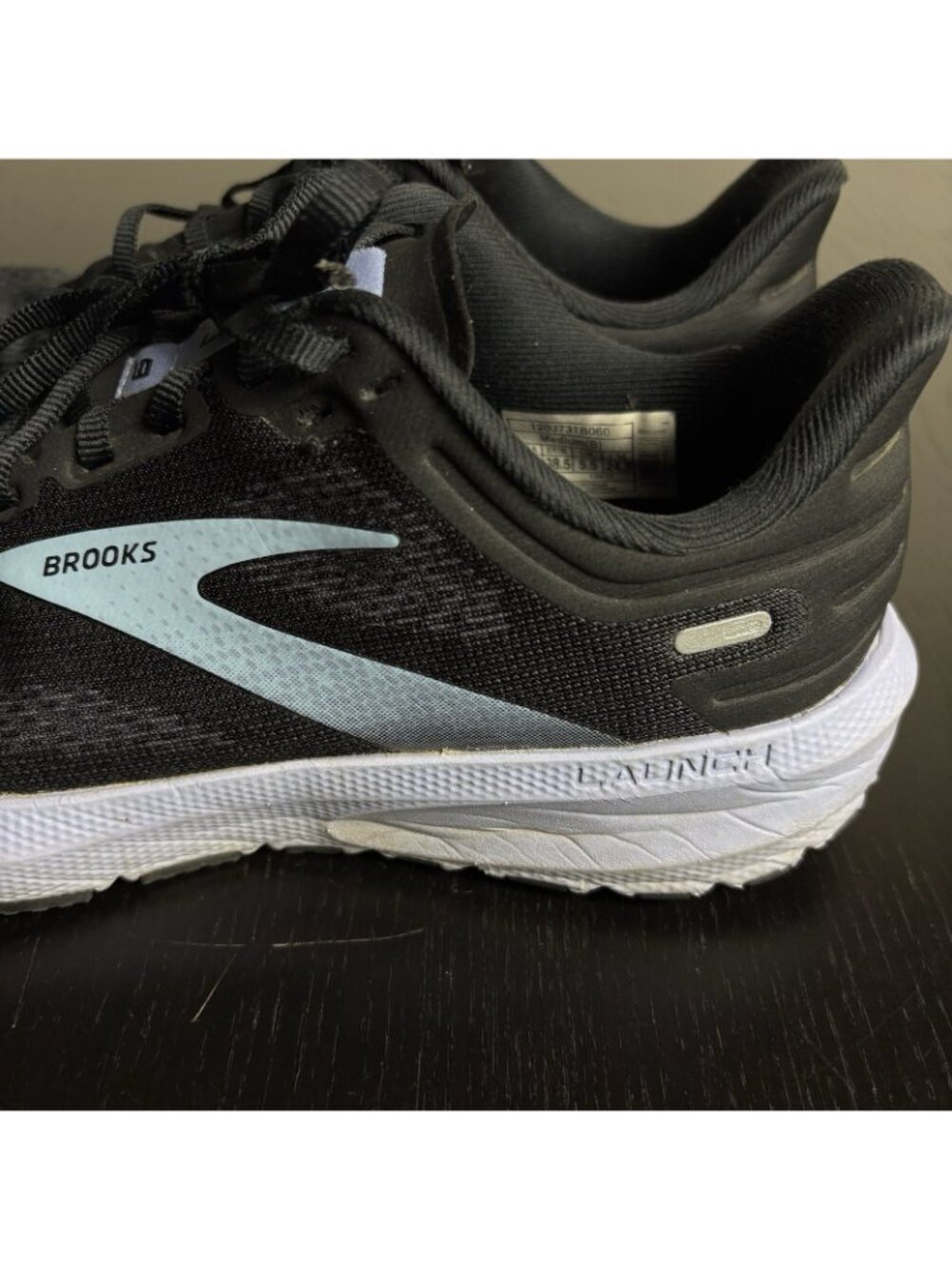 BROOKS Womens Size 7.5 Black Launch 9 Running Shoes Sneakers - Picture 8 of 11